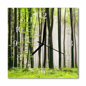 tulup.si Steklena kvadratna ura Forest 30x30 cm
