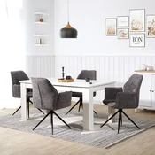 Homestyle4U Jedilni stol, 61x92,5x60 cm, siva, oblazinjen