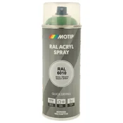 Industrijski akrilni lak sprej RAL HG 400ml Motip - RAL 6010 travnato zelena