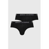 Slip gacice Armani Exchange 2-pack za muškarce, boja: crna