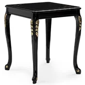 Casa Padrino luxury baroque side table black/gold - Square baroque style solid wood table - Luxury living room furniture in baroque style - Baroque furniture - Noble & Magnificent