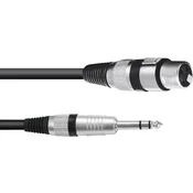Omnitronic Omnitronic 30225195 XLR adapterski kabel [1x XLR vtič 3-polni - 1x klinken vtič 6.3 mm (stereo)] 0.90 m črna, (20428080)