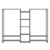 Songmics Oblekalna stojala 29x1824x1584 cm Črna