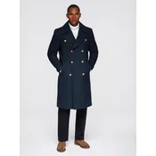 Ombre Mens insulated coat with hood and concealed zipper - black