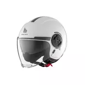 Motoristična jet čelada MT Helmets Viale SV S Gloss, bela