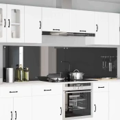 Vidaxl Zaščita za kuhinjo 2 pcs Temno siva 120 x 60 cm kaljeno steklo
