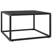 Stolic za kavu crni s crnim staklom 60 x 60 x 35 cm