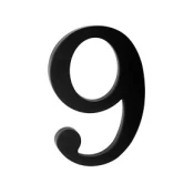 Hišna številka 175mm, črna 9 Črna