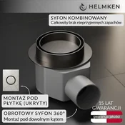 shumee Točkovni odtok Helmken 37?035GM, 100 x 100 mm, grafitni
