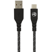 TELLUR Green kabel, USB v Type-C, 3A, 1m, najlon, črn