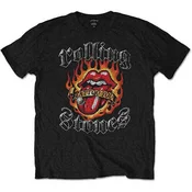The Rolling Stones Flaming Tattoo Tongue Black L Majica