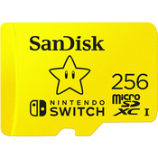 SANDISK microSDXC kartica za Nintendo Switch 256GB, up to 100 MB/s Read, 60 MB/s Write, U3, C10, A1,
