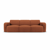 Rjava sedežna garnitura iz tkanine bouclé 235 cm Molino – Micadoni Home