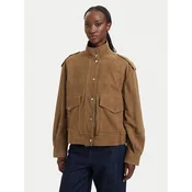 BOSS Usnjena jakna C Sabea 50562753 Rjava Relaxed Fit
