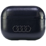 Maska Audi kožna maska s velikim logom za AirPods Pro 2 crna (AU-APP2-GT/D3-BK)