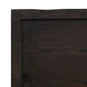 Zidna polica tamnosmeda 40x30x(2-6) cm od obradene hrastovine