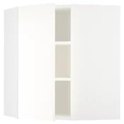 METOD Ugaoni zidni element s policama, bela/Vallstena bela, 68x80 cm