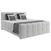 Premium Living Postelja Boxspring Brisbane, Sivobela, 180x220