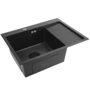 Jekleno pomivalno korito Fin Black