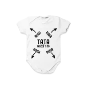 Bodi za bebe Tata možeš ti to cs3920, Beli