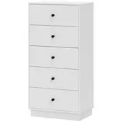 Homestar Predalnik s 5 predali 47x29x95 cm bel
