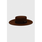 Vuneni šešir Weekend Max Mara boja: smeđa, vuneni