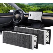 Model Y Komplet HEPA filter + aktivnim ogljem | Tesla Y 2020-2024 – Konfiguracija: Komplet filtrov: HEPA + aktivno oglje (4 kosi)