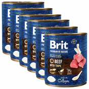 Konzervirana hrana Brit premium by Nature Beef & Tripe 6x800 g
