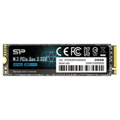 Silicon Power SSD 256GB M.2 PCIe NVMe A60 Gen3x4 do 2200MB/s