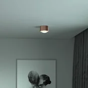 Top Light Puk! 120 Ena LED stropna točka, mat leča, baker - Dnevna soba/jedilnica - Sodobni - brušeni baker - Kovina