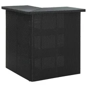 Vidaxl Kotna barska miza 100x50x105 cm poli ratan
