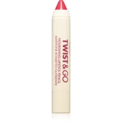 puroBIO Cosmetics Twist&Go hranilna šminka v svinčniku odtenek Raspberry Red 2.9 g