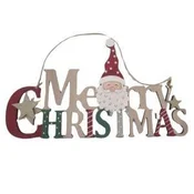 Drveni novogodišnji ukras za zid Merry Christmas