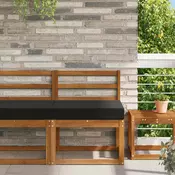 Jastuk za vanjsku sofU Crna 60 x 60 x 8 cm Poliester