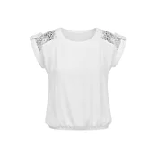 REGINA FASHION Majica Blouse - Boat neckline lace bela