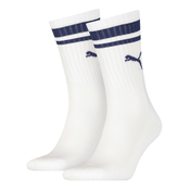 Puma Unisex Crew Shirt Heritage Stripe Socks 2 Pack, White, Size 39-42, Clothing