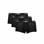 Boksarice Emporio Armani Underwear 3-pack moški, črna barva