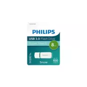 Philips FM08FD75B USB izbrisivi memorijski pogon 8 GB USB Tip-A 3.2 Gen 1 (3.1 Gen 1) Tirkizno, Bijelo