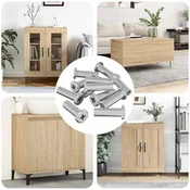 vidaXL Zaklepna matica 2857 pcs srebrna Jeklo