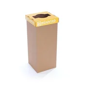 Koš za ločeno recikliranje odpadkov, HU opis, 50 l, RECOBIN Office, rumen