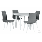 Komplet za jedilnico Poli 2 bela + 4 stola Luna 2 bela 31A