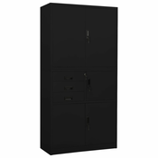 Uredski ormaric crni 90 x 40 x 180 cm celicni