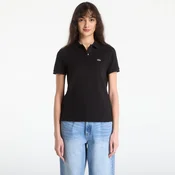 Majice LACOSTE Short Sleeved Ribbed Collar Shirt Black 40