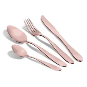 Satiniran komplet jedilnega pribora s površino PVD Metallic Line Rose Gold 24-delni 55698