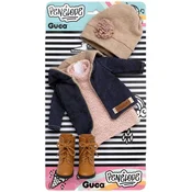 Guca P857 obleka za punčko PENELOPE velikosti 34 cm s čevlji