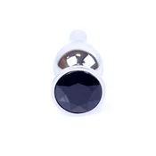 Gardj Europe MyLove Toys – Srebrni analni čep Jewellery – črn