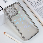 Maska za telefon Heart IMD za iPhone 14 Pro Max 6.7 srebrna