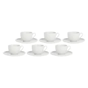 slomart Set 6 Corte krožničkov za skodelice, belih, 200 ml