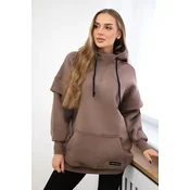 Mocca insulated turtleneck sweatshirt