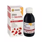 MEDEX SIRUP ŽELJEZO + VITAMIN C + FOLNA KISELINA 150ML